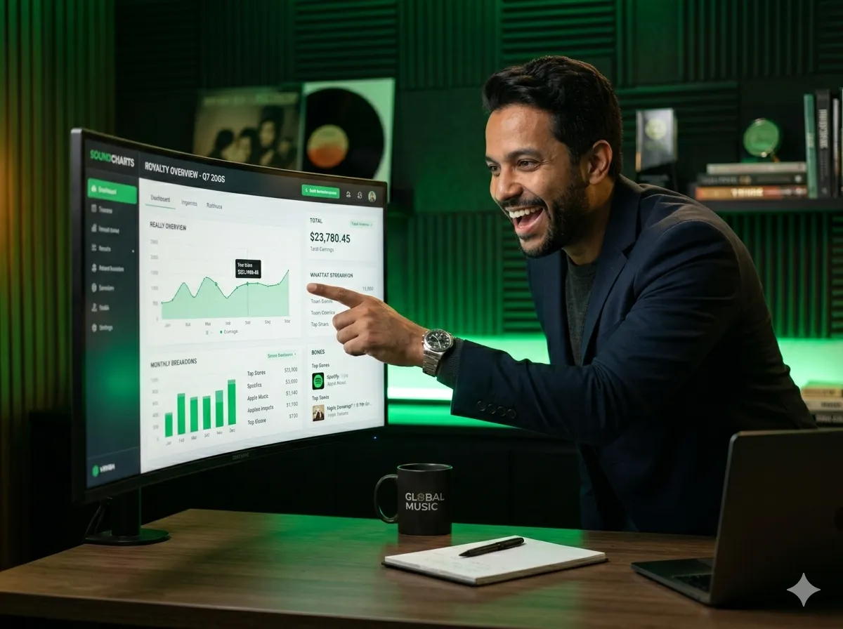 Executivo visualizando dashboard de analytics